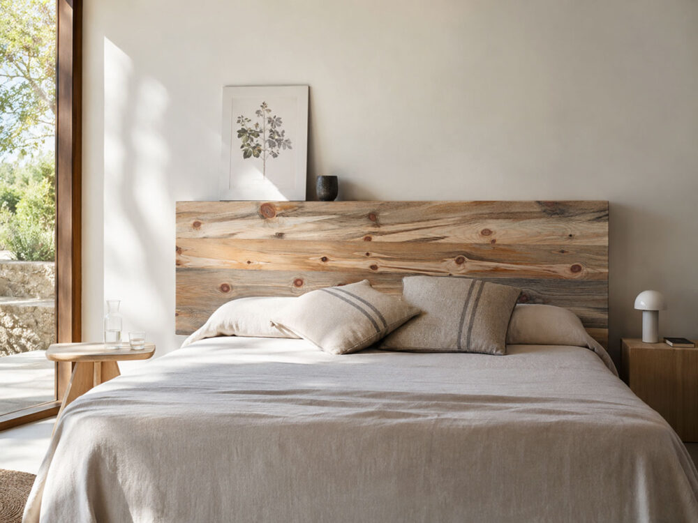 cabecero de cama en madera maciza