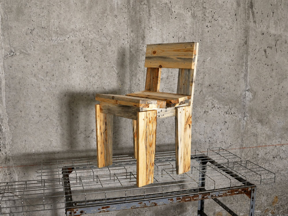 Colección Travertino en madera maciza recuperada de Pino silvestre azulado